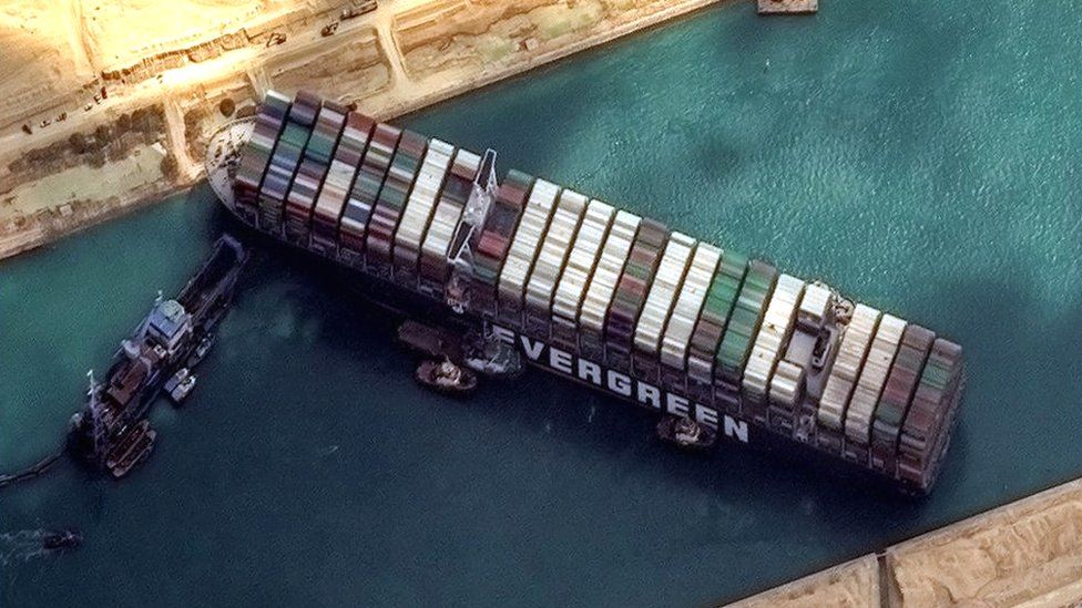 Maritime Commerce Disruption In Suez Canal